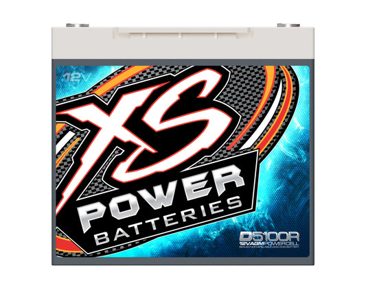 XS Power Batteries 12V AGM D Series Batteries - M6 Terminal Bolts Included 3100 Max Amps D5100R