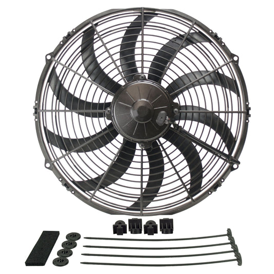 Derale 14" High Output Curved Blade Electric Puller Fan 16114