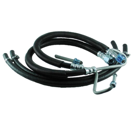 Borgeson - Power Steering Hose Kit - P/N: 925117 - Dodge Power Steering Hose Kit OEM Style Rubber 1997-2002 Diesel with Hydro-Boost Brakes. Includes all pressure and return hoses for both the power steering and Hydro-Boost brake system.