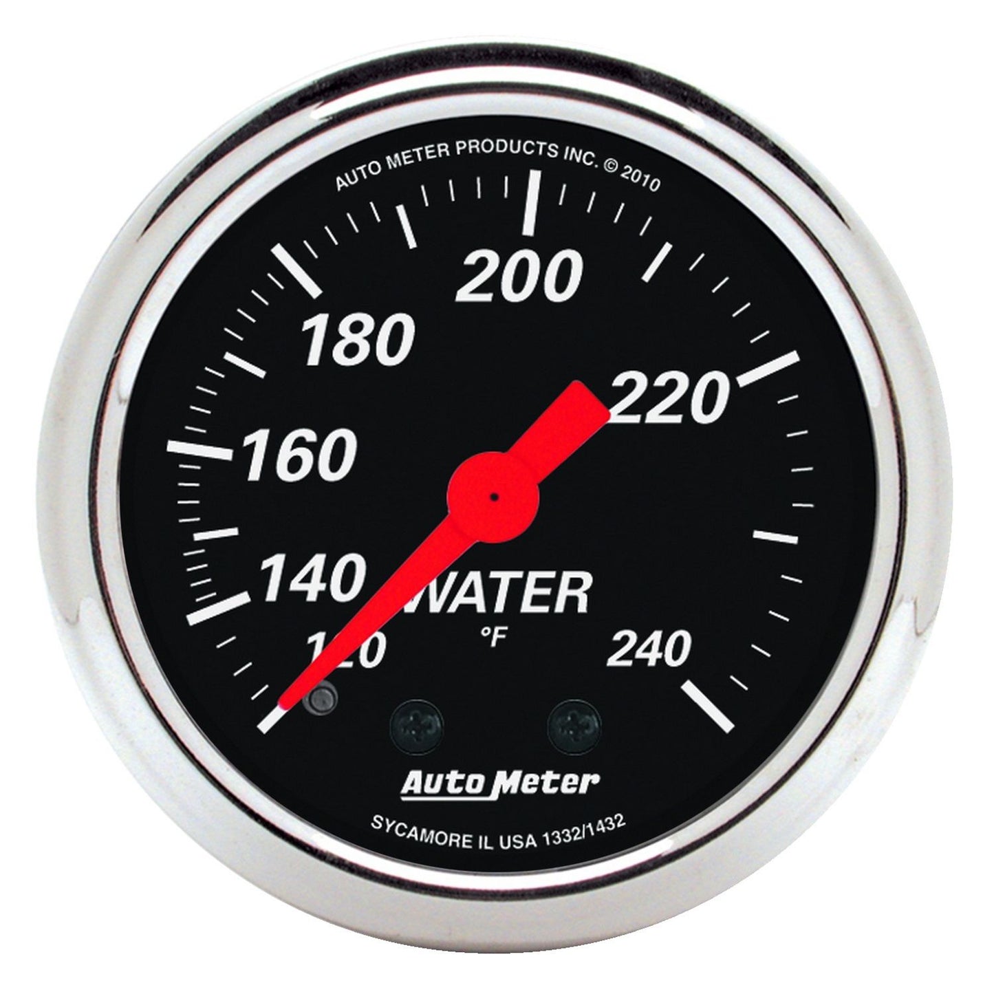 AutoMeter 2-1/16 in. WATER TEMPERATURE 120-240 Fahrenheit DESIGNER BLACK 1432