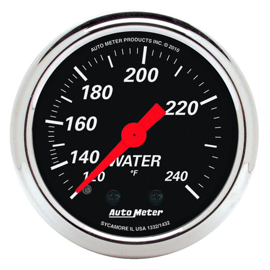 AutoMeter 2-1/16 in. WATER TEMPERATURE 120-240 Fahrenheit DESIGNER BLACK 1432