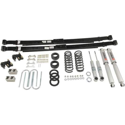 BELLTECH 605SP LOWERING KITS Front And Rear Complete Kit W/ Street Performance Shocks 2004-2012 Chevrolet Colorado/Canyon (Std Cab) Z85 suspension 3 in. or 4 in. F/5 in. R drop W/ Street Performance Shocks
