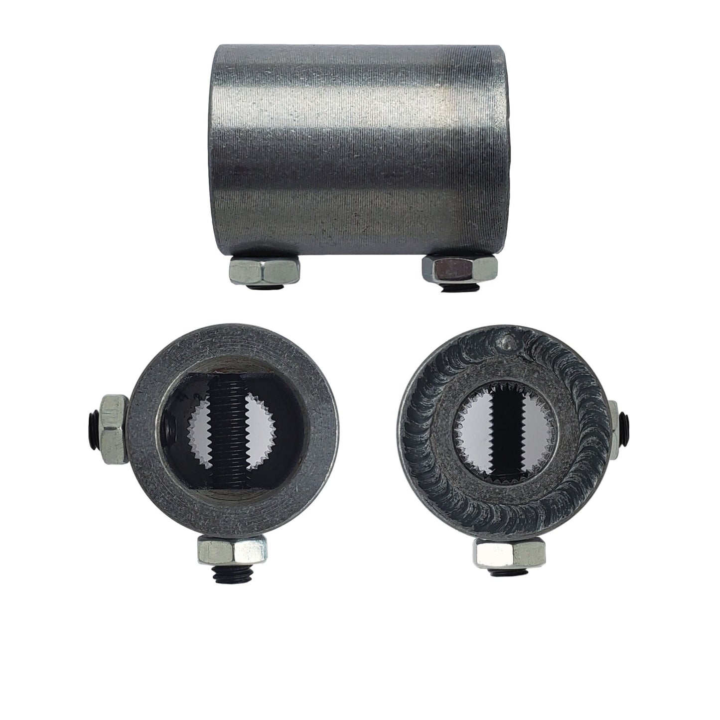 Borgeson - Steering Coupler - P/N: 314925 - Welded steel steering coupler. 1 in. Double-D X 11/16-36 Spline (17MM)