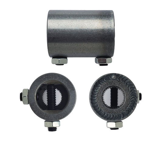 Borgeson - Steering Coupler - P/N: 314925 - Welded steel steering coupler. 1 in. Double-D X 11/16-36 Spline (17MM)