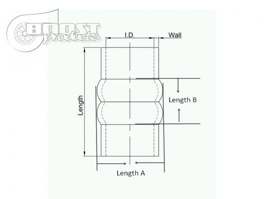 BOOST products Silicone Coupler with Double Hump, 70mm (2-3/4") ID , Blue '3272200700