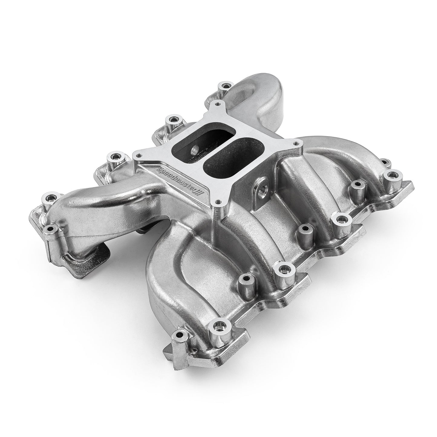 Speedmaster 1-147-105-02 Fits Chevy GM LS3 MidRise Air Dual Plane 4150 Carby Manifold [Machine Polished]