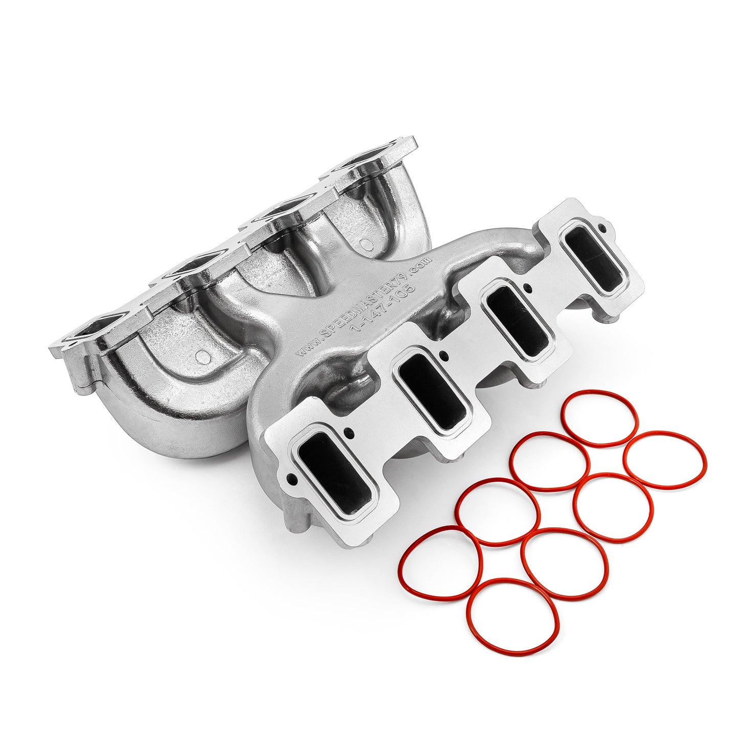 Speedmaster 1-147-105-02 Fits Chevy GM LS3 MidRise Air Dual Plane 4150 Carby Manifold [Machine Polished]