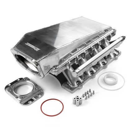Speedmaster 1-148-054 Fits Ford 5.0L Coyote 2pc Fabricated High Ram Air 98mm 4 Bolt EFI Intake Manifold Polished