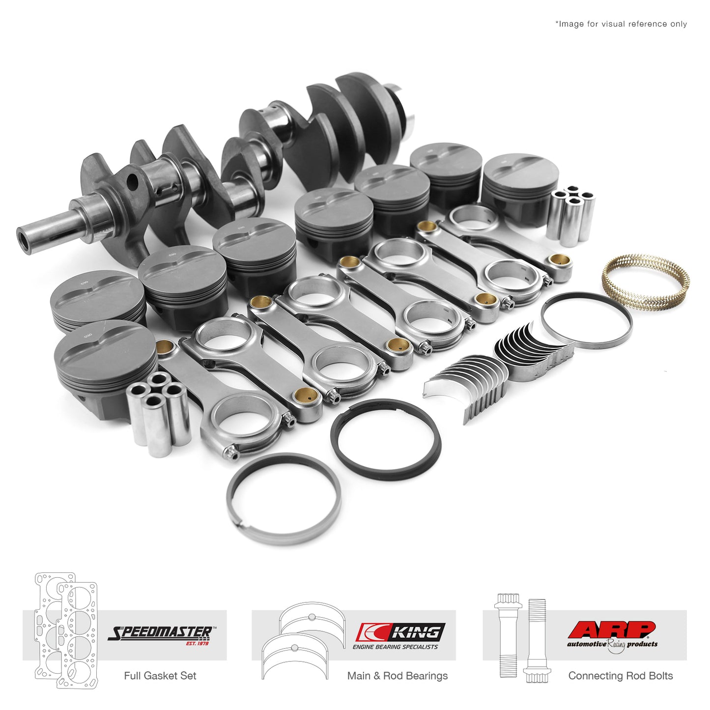 Speedmaster 1-290-004 Fits Chevy SBC 350 3.750" 383 Ci 2Pc-Seal Rotating Assembly Kit - SuperStreet Series
