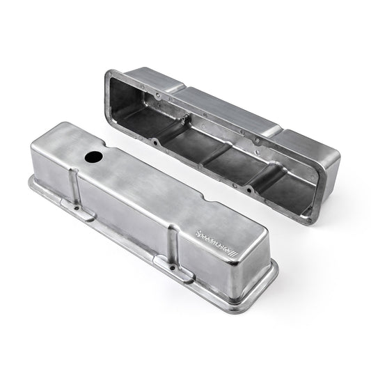 Speedmaster 1-314-001-01 Fits Chevy SBC 350 Aluminum Valve Covers Tall W/Hole [Polished]