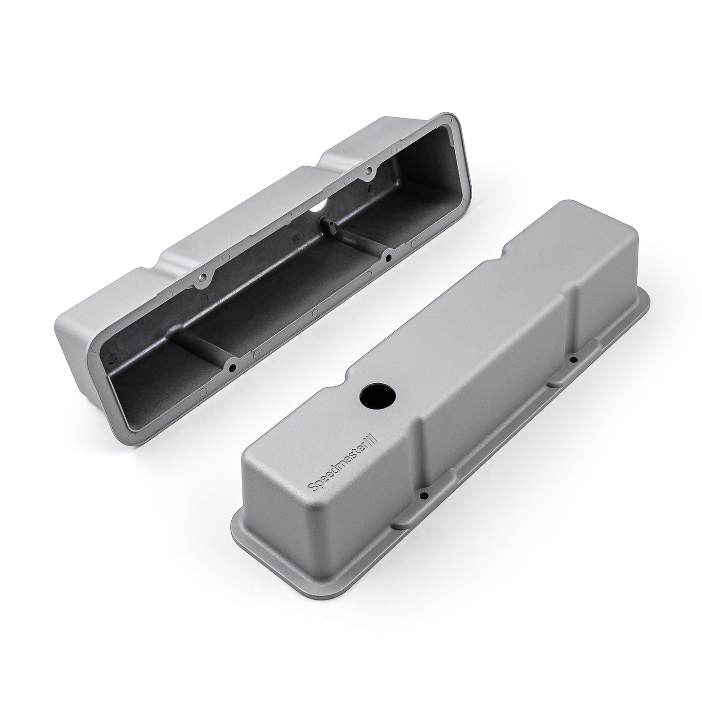 Speedmaster 1-314-001-02 Fits Chevy SBC 350 Aluminum Valve Covers Tall W/Hole [Silver]