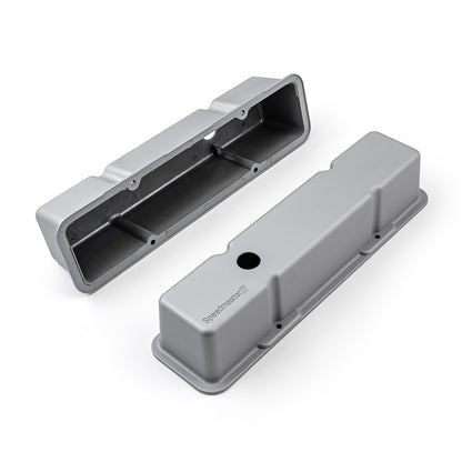Speedmaster 1-314-001-02 Fits Chevy SBC 350 Aluminum Valve Covers Tall W/Hole [Silver]