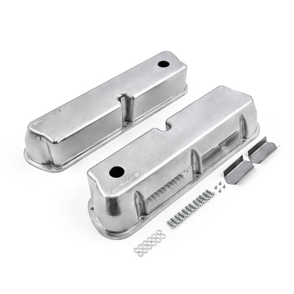 Speedmaster 1-314-004-01 Fits Ford SB 289 302 351 Windsor Aluminum Valve Covers [Polished]