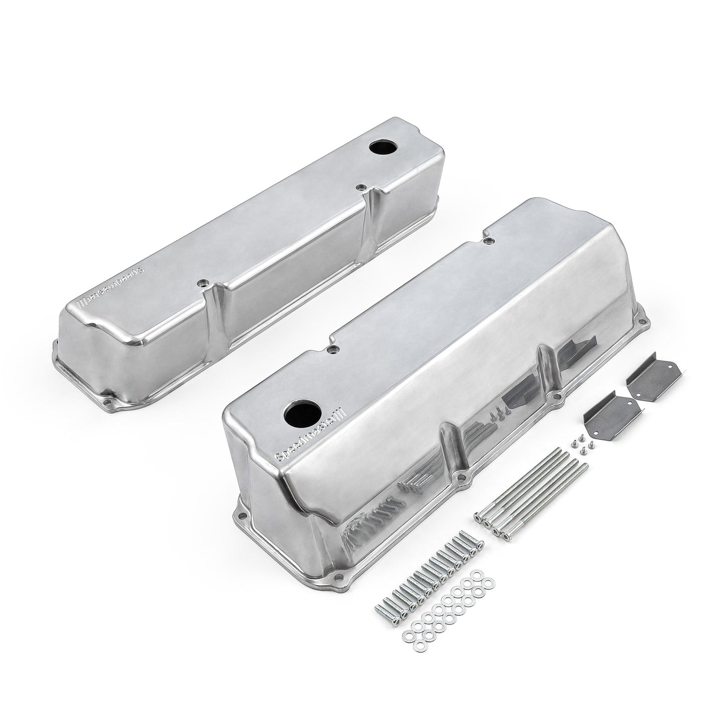 Speedmaster 1-314-005-01 Fits Ford 302 351C Cleveland Aluminum Valve Covers [Polished]