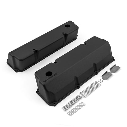 Speedmaster 1-314-005-03 Fits Ford 302 351C Cleveland Aluminum Valve Covers [Black]