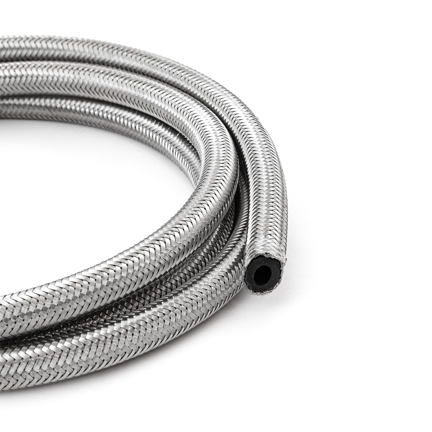 Speedmaster 1-339-001-04 -4 AN Braided Stainless Steel Hose Line [15 Ft. Length]