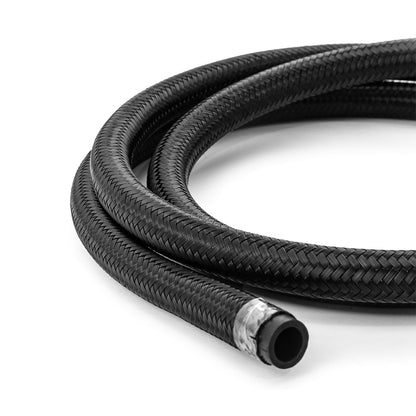 Speedmaster 1-339-009-04 -8 AN Braided Black Nylon Hose Line [15 Ft. Length]