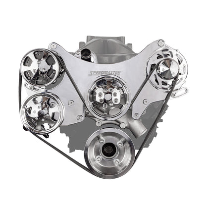 Speedmaster 1-673-003-01 Fits Ford SB 289 302 351w Aluminum Complete Serpentine Belt Drive System Kit [Polished]