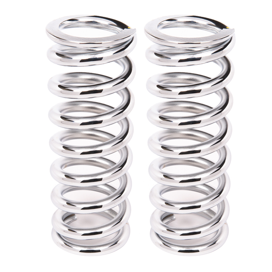 Aldan American Coil-Over-Spring 120 lbs./in. Rate 10 in. Length 2.5 in. I.D. Chrome Pair 10-120CH2