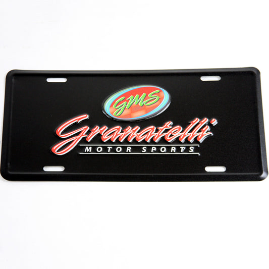 GranatelliGranatelli Motor Sports Aluminum License Plate - Black Face & Full Color Logo 100006