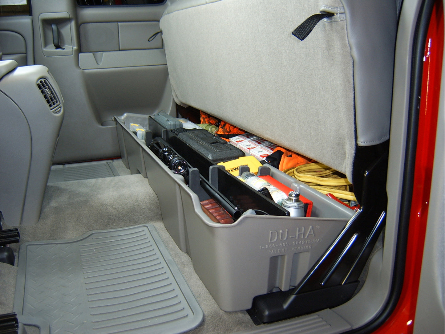 DU-HA 10003 Chevrolet/GMC Underseat Storage Console Organizer And Gun Case - Tan