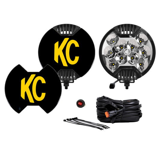 KC HiLiTES 6 inch SlimLite LED - 2-Light System - 50W Spot Beam 100