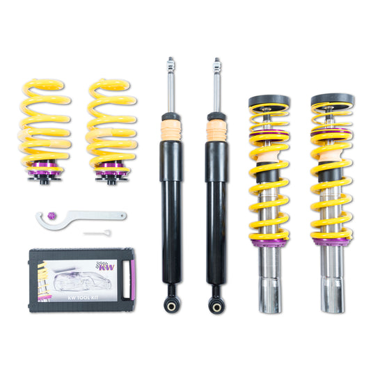 KW Suspensions 102100AV KW V1 Coilover Kit - Audi A4 (B9) Sedan 2WD w/o EDC; 50mm