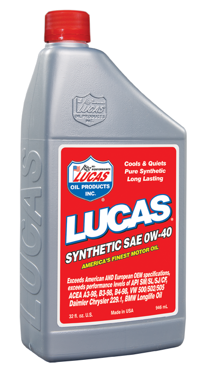 Lucas Oil Products Synthetic SAE 0W-40 Motor Oil 10211