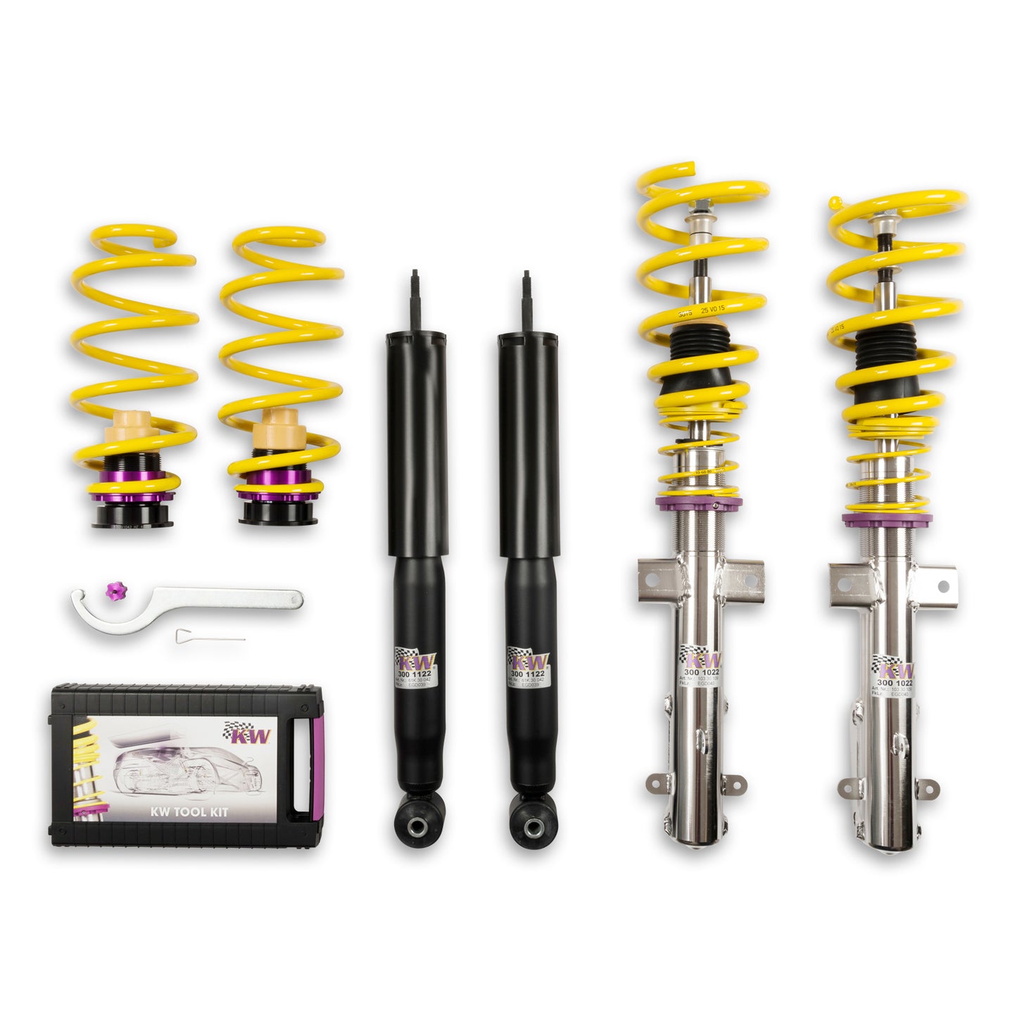 KW Suspensions 10230045 KW V1 Coilover Kit - Ford Mustang Coupe + Convertible; excl. Shelby GT500