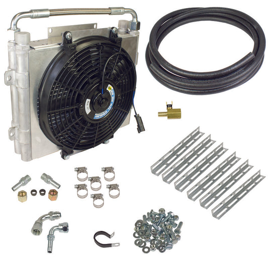 BD Diesel Xtrude Transmission Cooler with Fan - Double Stacked Complete Kit 1/2in Lines 1030606-DS-12