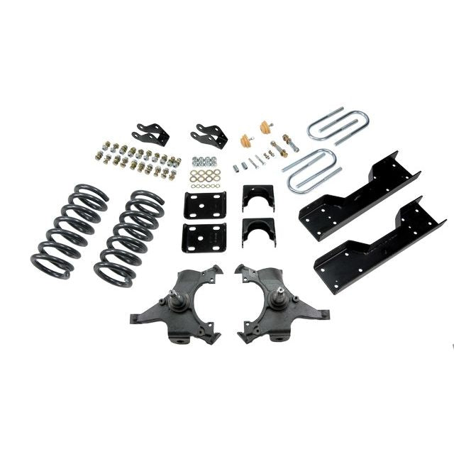 BELLTECH 701 LOWERING KITS Front And Rear Complete Kit W/O Shocks 1990-1994 Chevrolet Silverado/Sierra C1500 (454 SS Only) 88-98 Chevrolet Silverado/Sierra C2500 (All ext 8 Lug) 4 in. or 5 in. F/6 in. R drop W/O Shocks