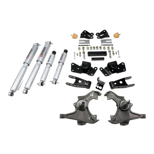 BELLTECH 716SP LOWERING KITS Front And Rear Complete Kit W/ Street Performance Shocks 1997-2000 Chevrolet Silverado/Sierra 3/4 Ton & 1 Ton (Crew Cab/Dually) 3 in. F/4 in. R drop W/ Street Performance Shocks