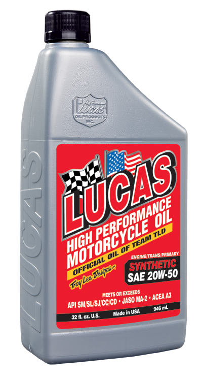 Lucas Oil Products Synthetic SAE 20W-50 Motorcycle Oil 10702