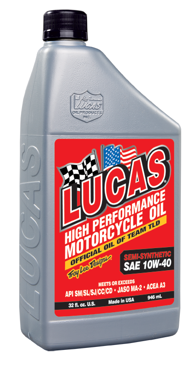 Lucas Oil Products Semi-Syn SAE 10W-40 Motorcycle Oil 10710