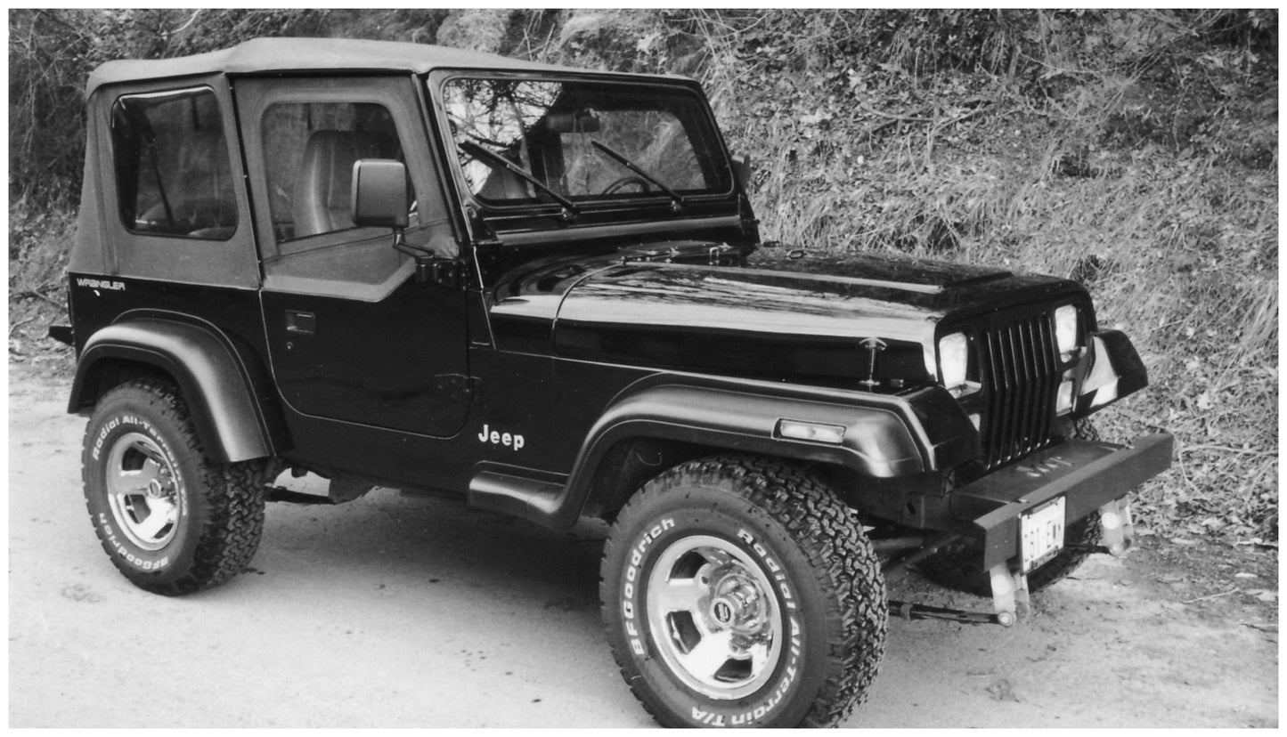 Bushwacker 10903-11 Black Extend-A-Fender Style Smooth Finish 4-Piece Fender Flare Set For 1987-1995 Jeep Wrangler (Excludes Renegade)
