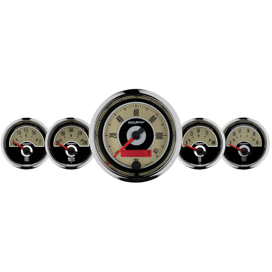 AutoMeter 5 PC. GAUGE KIT 3-3/8 in. & 2-1/16 in. ELEC. SPEEDOMETER CRUISER 1101