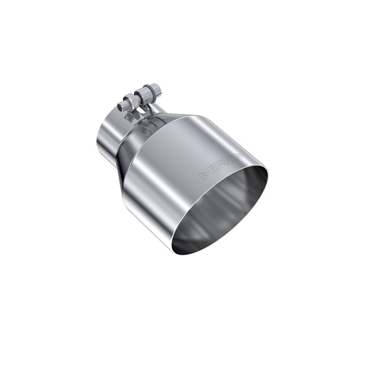 MBRP Exhaust Tip; 5in OD Out; 3in ID; 6.5in Length; Angle Cut; Single Wall; T304 T5184