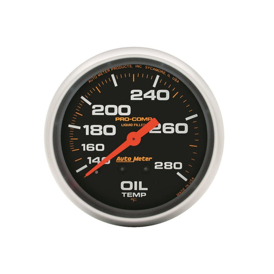 AutoMeter 2-5/8 in. OIL TEMPERATURE 140-280 Fahrenheit LIQUID FILLED PRO-COMP 5443
