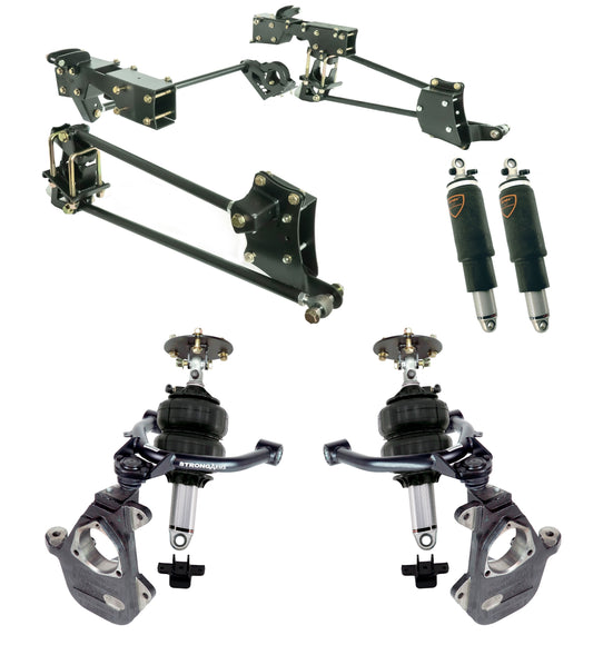 Ridetech HQ Air Suspension System for 2014-2018 GM 1500 w/ OE stamped steel or alu. arms. 11710297