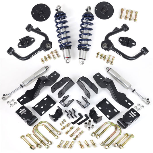 Ridetech lowering system for 2019-2023 Silverado / Sierra 1500 4WD. 11720115