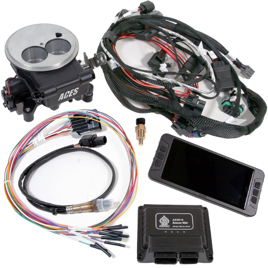 Aces Fuel Injection Deuces Wild 2-BBL EZ TUNE EFI AS2019B – Milky