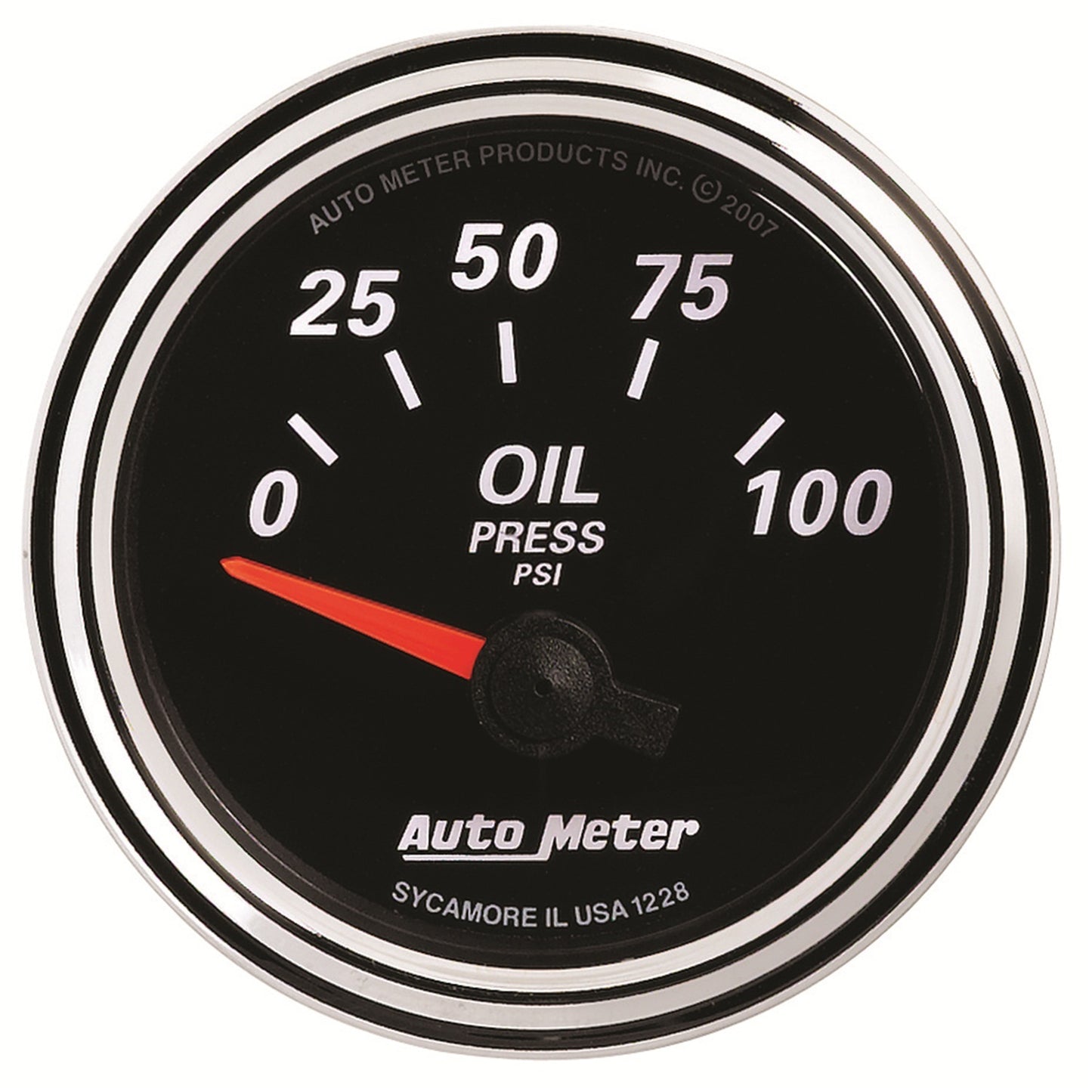 AutoMeter 2-1/16 in. OIL PRESSURE 0-100 PSI DESIGNER BLACK II 1228