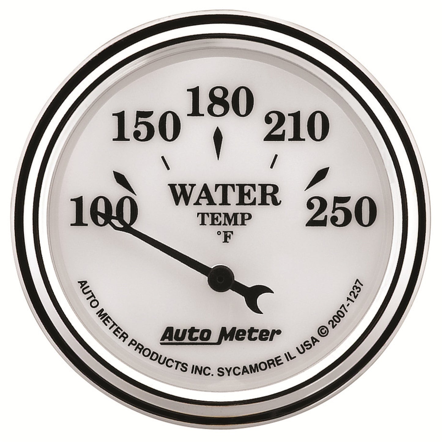 AutoMeter 2-1/16 in. WATER TEMPERATURE 100-250 Fahrenheit OLD-TYME WHITE II 1237