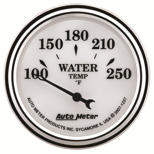 AutoMeter 2-1/16 in. WATER TEMPERATURE 100-250 Fahrenheit OLD-TYME WHITE II 1237