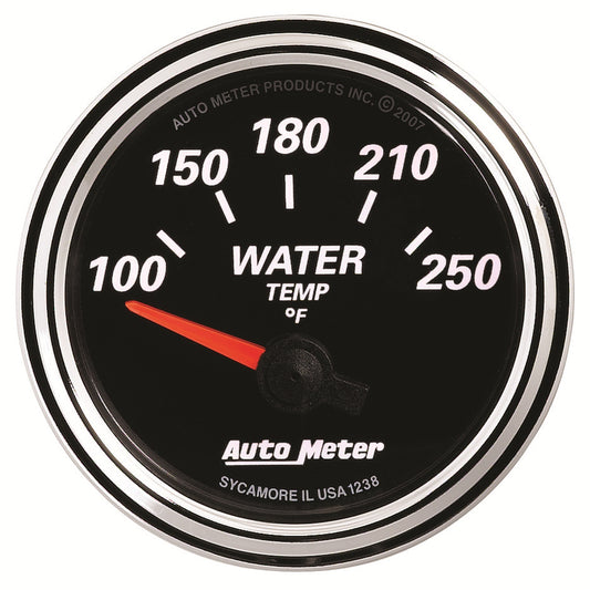 AutoMeter 2-1/16 in. WATER TEMPERATURE 100-250 Fahrenheit DESIGNER BLACK II 1238