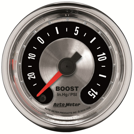 AutoMeter 2-1/16 in. BOOST/VACUUM 30 IN HG/15 PSI AMERICAN MUSCLE 1258
