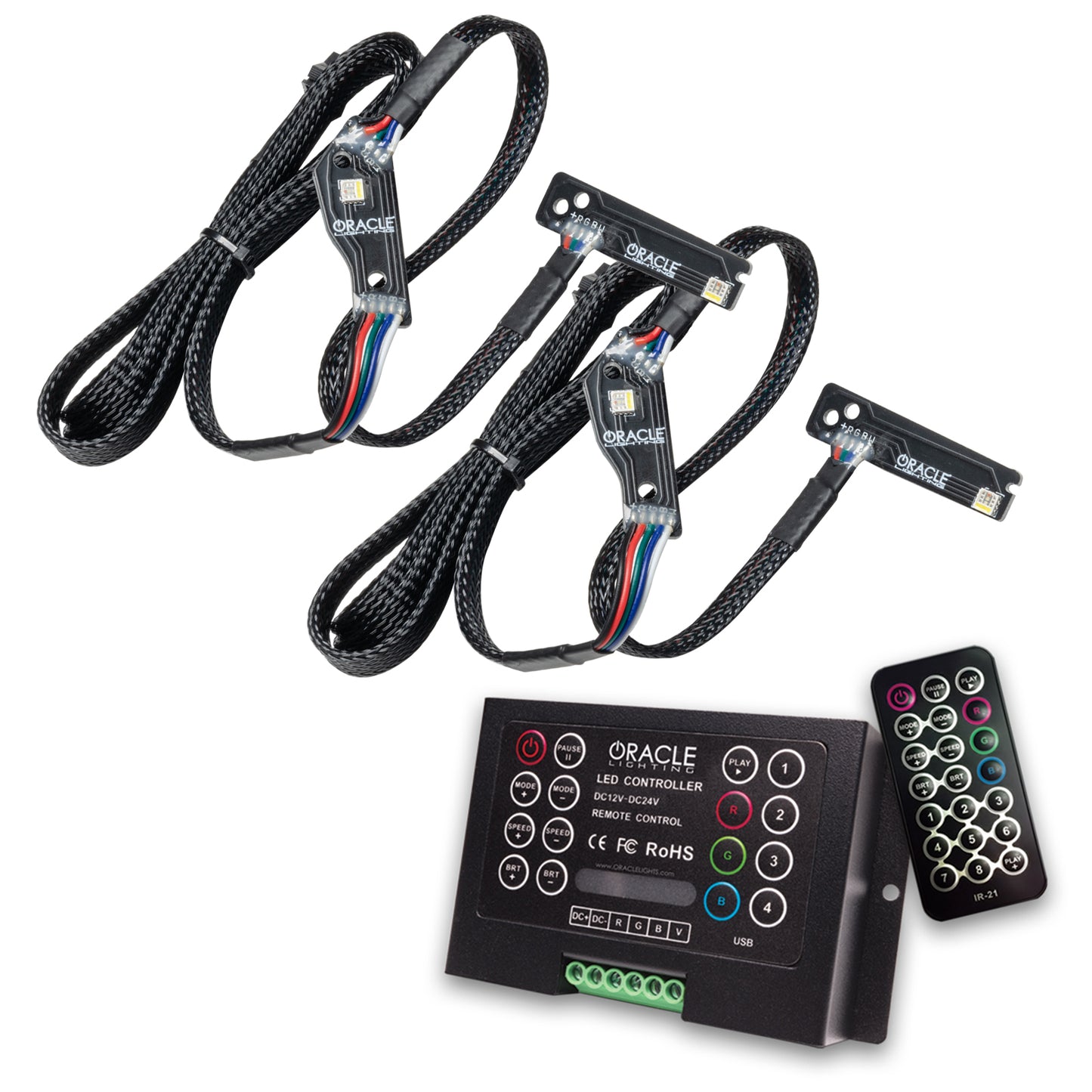 Oracle Lighting 1283-333 - 2015-2021 Nissan GT-R ORACLE ColorSHIFT Lightning Bolt RGBW Headlight DRL Upgrade