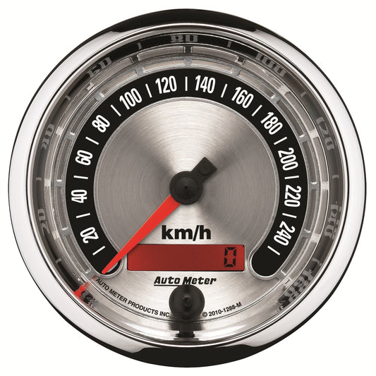 AutoMeter 3-3/8 in. SPEEDOMETER 0-260 KPH AMERICAN MUSCLE 1288-M