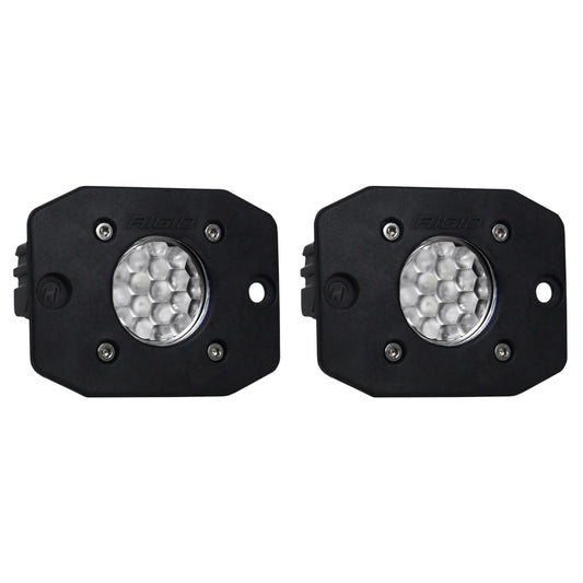 RIGID Industries Ignite Back-Up Kit Diffused Lens Flush Mount Black Housing Pair 20641