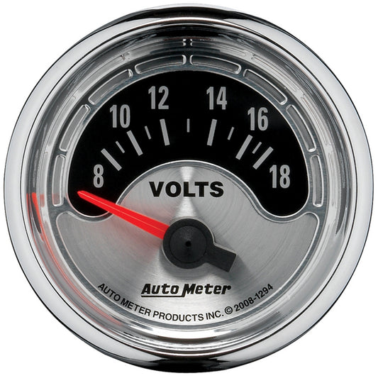 AutoMeter 2-1/16 in. VOLTMETER 8-18V AMERICAN MUSCLE 1294
